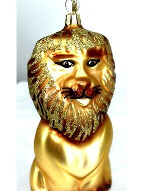 Czech Republic Lion Christmas Ornament 7" Handcrafted